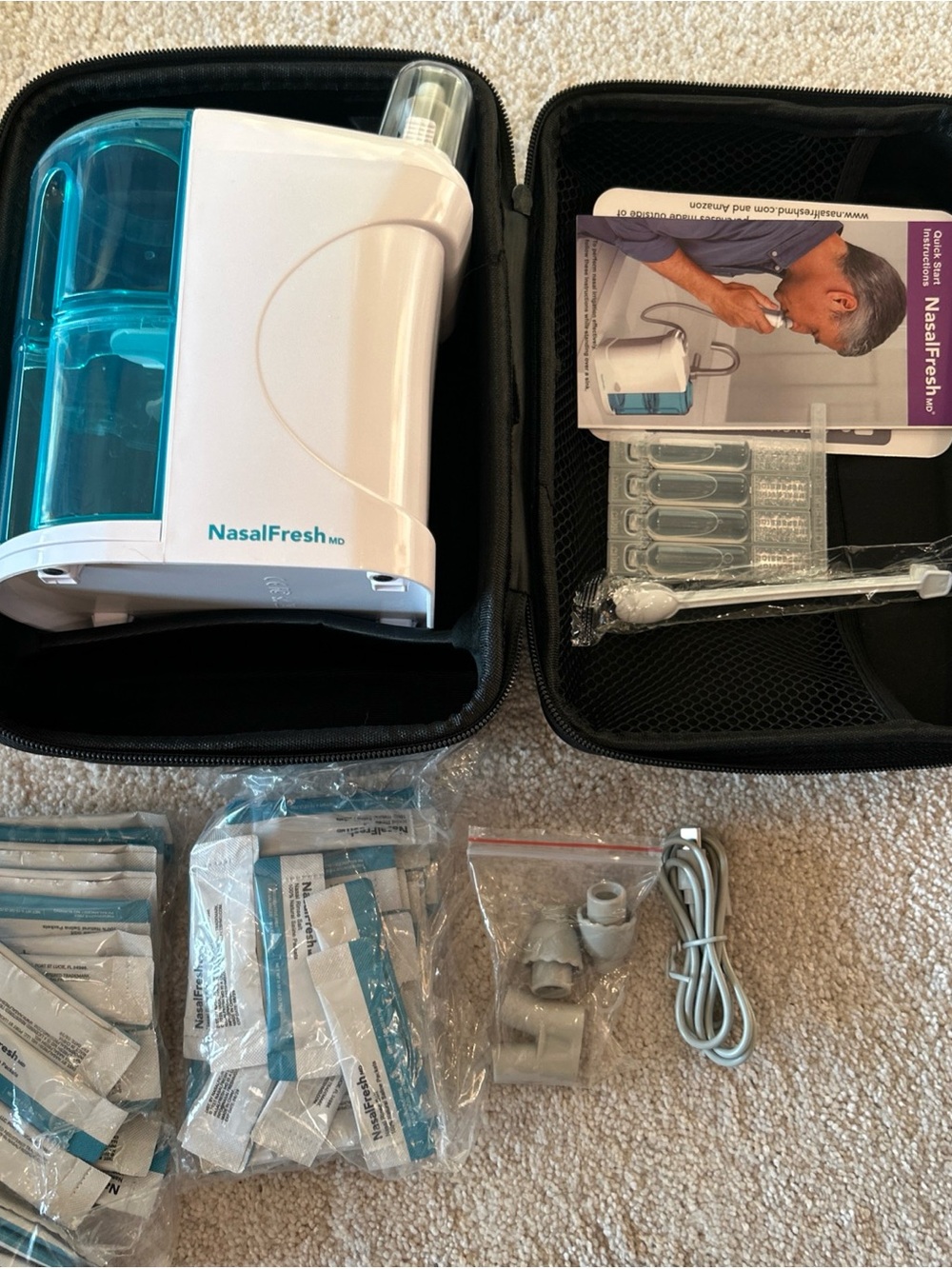 NasalFresh MD Nasal Irrigation System in White & Teal